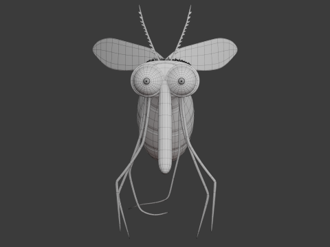Zanzara cartone animato 02 Modello 3D