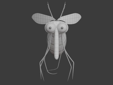 Mosquito Cartoon 02 3D Model