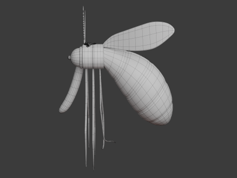 Zanzara cartone animato 02 Modello 3D