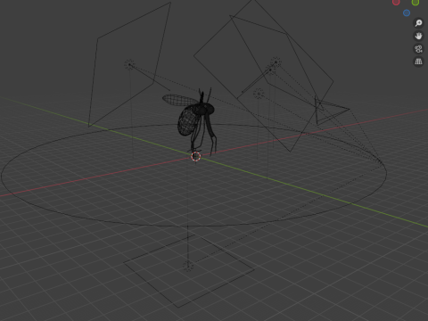 Zanzara cartone animato 02 Modello 3D