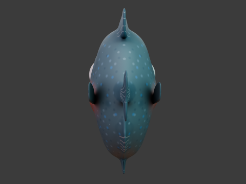 Piranha cartoon 3D Model