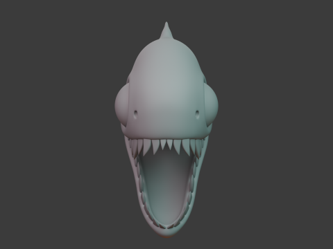 Piranha cartoon 3D Model