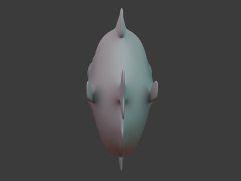 Piranha cartoon 3D Model