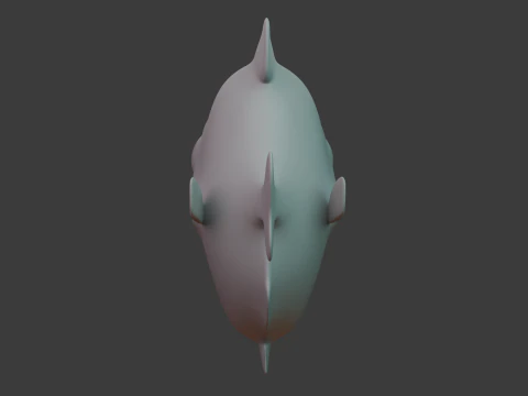 Piranha cartoon 3D Model