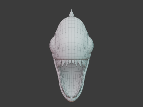 Piranha cartoon 3D Model