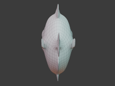 Piranha cartoon 3D Model