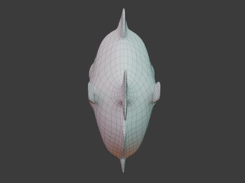 Piranha cartoon 3D Model