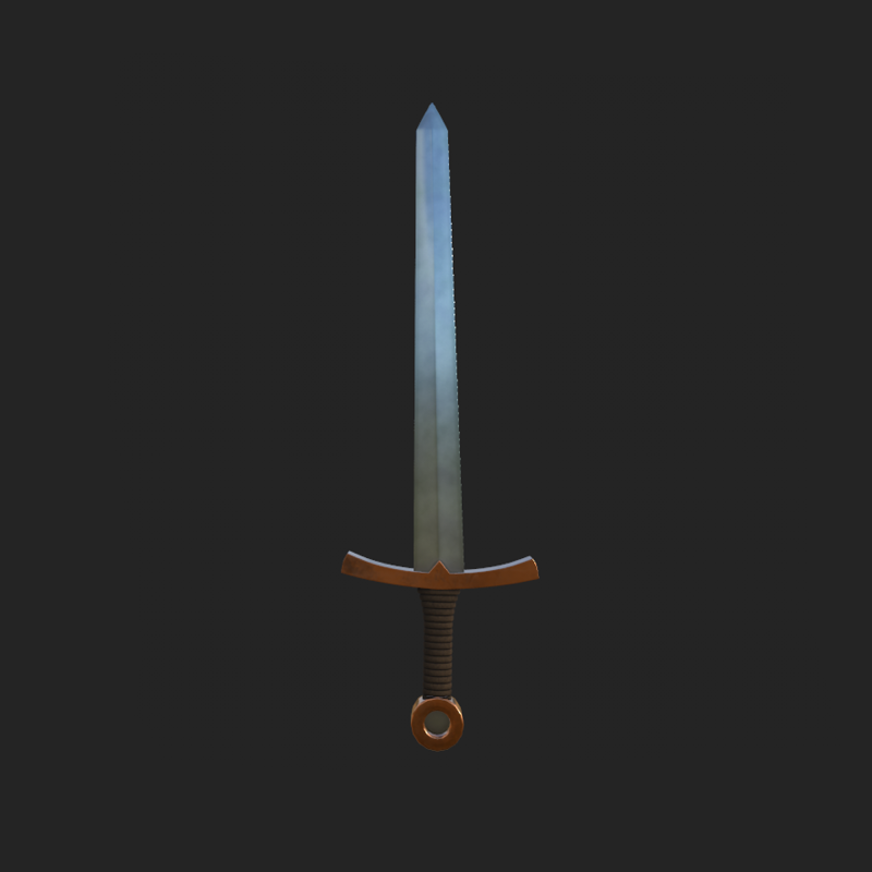 Sword Cartoon 03 3D Model .c4d .max .obj .3ds .fbx .stl .blend