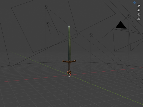 Sword Cartoon 03 3D Model