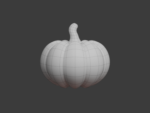 Kürbis-Cartoon 3D Modell