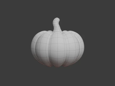 Caricature de citrouille Modèle 3D