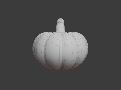 Kürbis-Cartoon 3D Modell