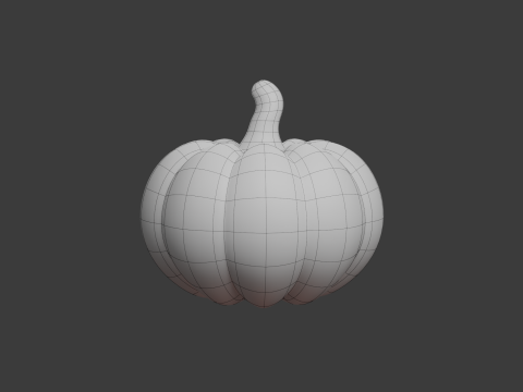 Kürbis-Cartoon 3D Modell