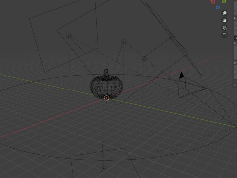 Kürbis-Cartoon 3D Modell