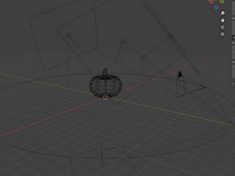 Caricature de citrouille Modèle 3D