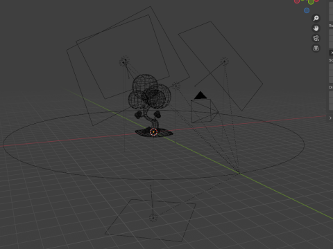 Boom en stenen cartoon 3D Model