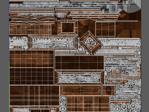 带锁的旧木箱 3D 模型