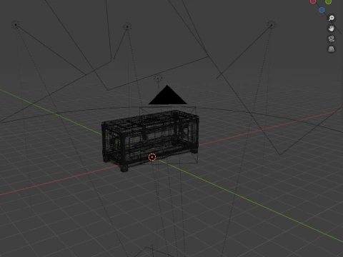 Old wooden chest with lock 3D Model