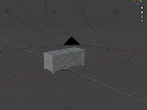 带锁的旧木箱 3D 模型