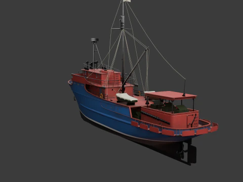 Fishing Boat 02 3D Model