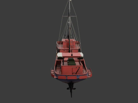 Fishing Boat 02 3D Model