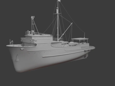 Fishing Boat 02 3D Model