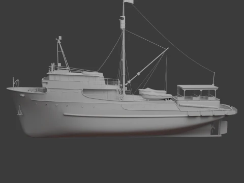 Fishing Boat 02 3D Model