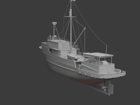 Fishing Boat 02 3D Model