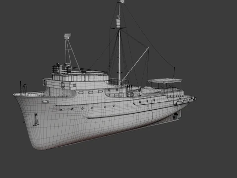 Fishing Boat 02 3D Model