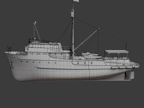 Fishing Boat 02 3D Model