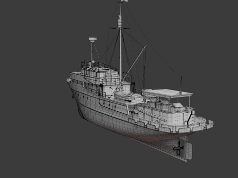 Fishing Boat 02 3D Model