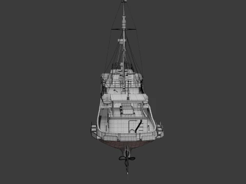 Fishing Boat 02 3D Model