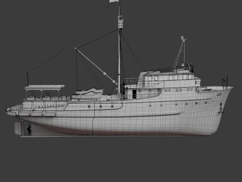 Fishing Boat 02 3D Model