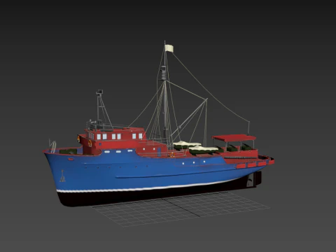 Fishing Boat 02 3D Model