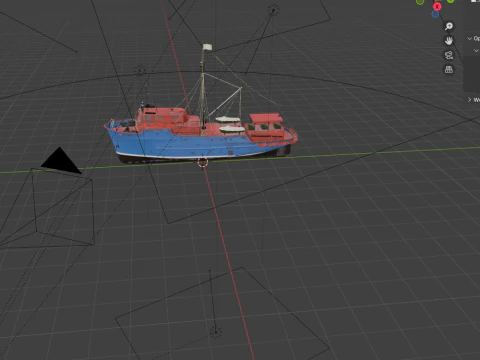 Fishing Boat 02 3D Model