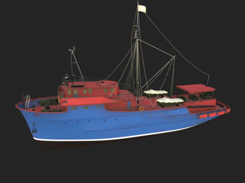 Fishing Boat 02 3D Model