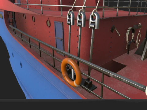 Fishing Boat 02 3D Model