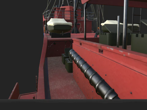Fishing Boat 02 3D Model