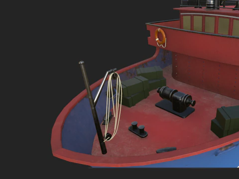 Fishing Boat 02 3D Model