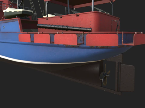 Fishing Boat 02 3D Model
