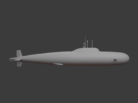 Sous-marin sovi&eacute;tique Modèle 3D
