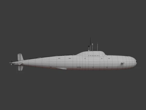 U-Boot-Sowjet 3D Modell