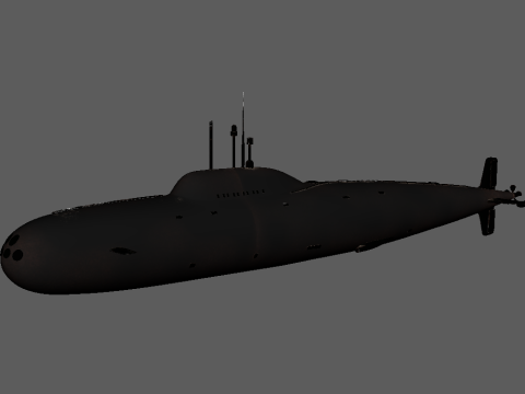 Sous-marin sovi&eacute;tique Modèle 3D