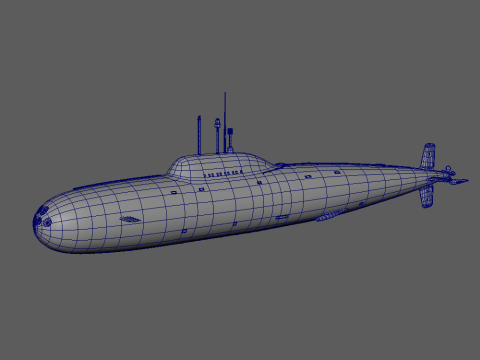 Sous-marin sovi&eacute;tique Modèle 3D