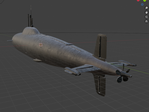 Sous-marin sovi&eacute;tique Modèle 3D