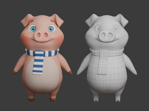 Kresk&oacute;wka świnia 02 Model 3D