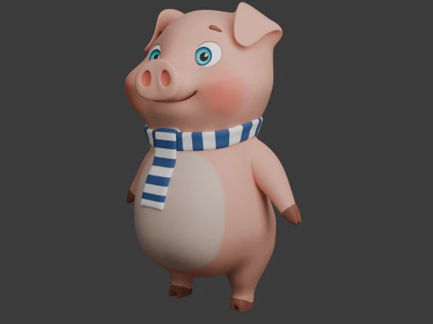 Kresk&oacute;wka świnia 02 Model 3D