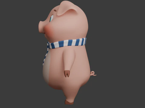 Kresk&oacute;wka świnia 02 Model 3D