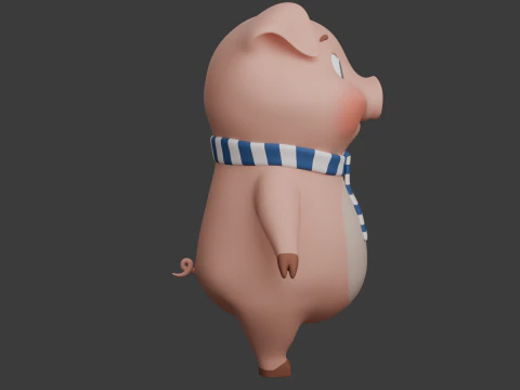 Kresk&oacute;wka świnia 02 Model 3D