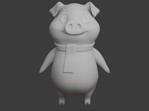 Kresk&oacute;wka świnia 02 Model 3D